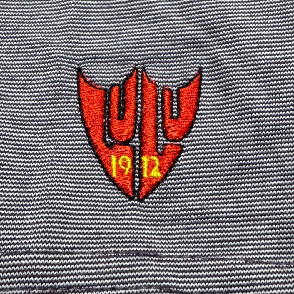 TRAVIS MATHEW Polo Shirt Men M Micro Stripe Gray Pima Cotton Blend Golf LuLu CC - Picture 7 of 13